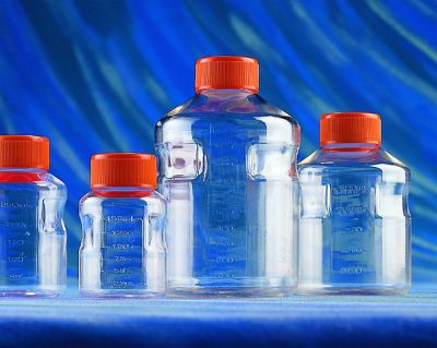 Бутыль 1 л, ПС, d горла внешний 45 мм, стерильная, с углублениями 2 шт./уп., 24 шт./кор.