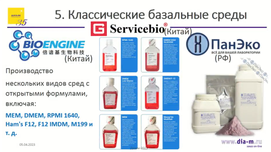 Среды для клеточной и генной терапии Среды для клеточной и генной терапии