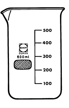 Стакан 1000 мл стеклянный, с носиком, с градуировкой, 145х106 мм, 1 шт./уп. Duran