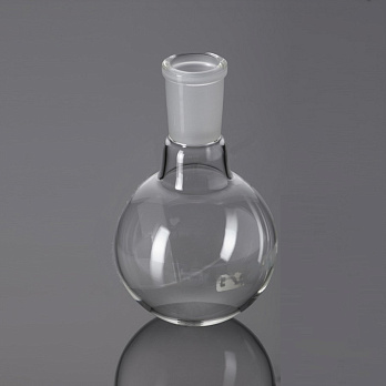 Колба круглая плоскодонная, 2000 мл, d 166 мм, шлиф 29/32, Glassco