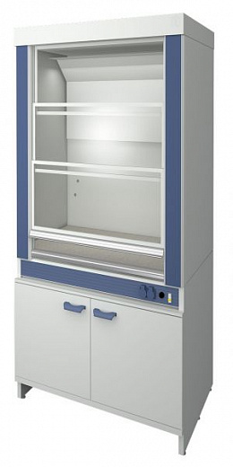 Шкаф вытяжной для работы c ЛВЖ, ширина 120 см, Fridurit 20 мм, 2 подъемных экрана