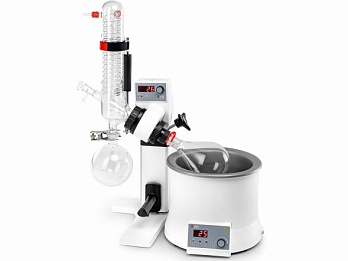 Испаритель роторный RE100-S, вертикальный холодильник 1200 см², ручной лифт, DLab, Китай