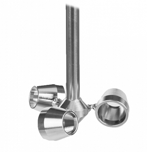 Перемешивающий элемент "принцип воронки", 3 конуса, d 120 мм, длина 500 мм, AISI 316 Фото 1