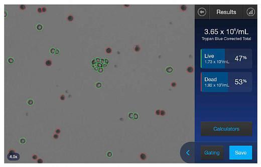 Счетчик и анализатор жизнеспособности клеток, 4-60 мкм, Countess 3 Automated Cell Counter Фото 4