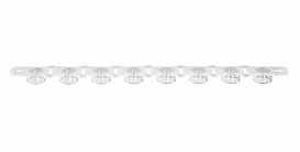Крышки для пробирок в стрипах, 0,2 мл, 1×8, Ultra-Clear, плоские, бесцветные, 125 шт./уп., 1250 шт./кор.