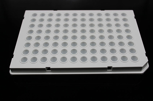 Планшеты для ПЦР, 96-лун., с полуюбкой, низкий профиль, белые, полипропилен