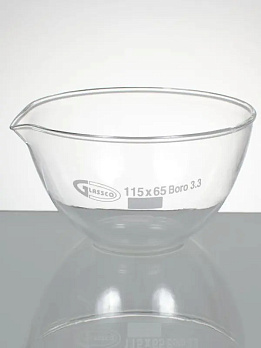 Чаша выпарительная, кварц, 85×35 мм, 5 шт./уп., Glassco, Индия