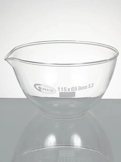 Чаша выпарительная, кварц, 95×36 мм, 1 шт./уп., Glassco, Индия