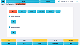 Программное обеспечение биореактора AbioBundle eDual-Control (экран установки каскадного регулирования)