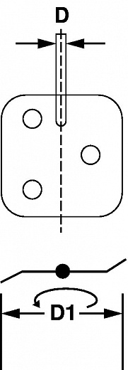 Перемешивающий элемент лопастной, квадратный, 3 отверстия, d 70 мм, длина 300 мм, нержавеющая сталь Фото 3