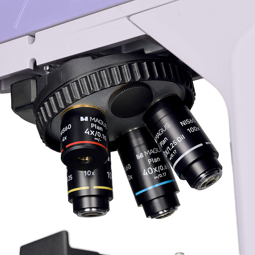 Микроскоп MAGUS Bio 270T, прямой, тринокуляр, СП, ТП, ФК, Пол, планахромат 4×, 10×, 40×, 100×МИ Фото 12