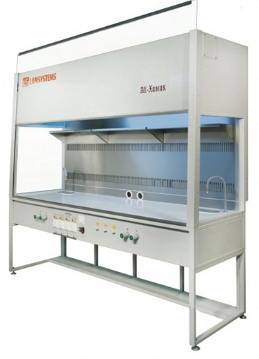 Шкаф вытяжной общего назначения, ширина 180 см, корпус – металл, столешница – искусственный камень Polystone, химический, ШВ-«Ламинар-С»-1,8 All-химик Фото 1