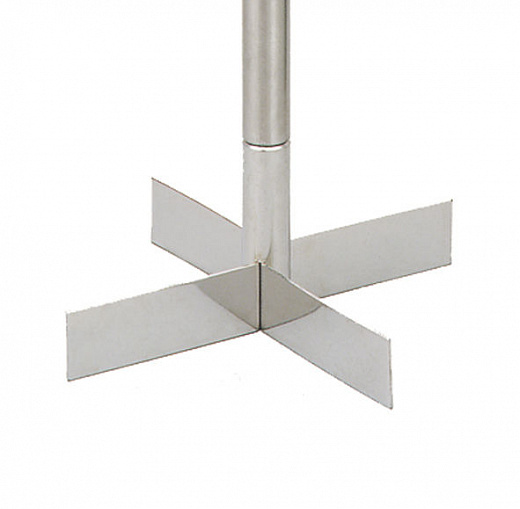 Перемешивающий элемент лопастной, 4 закрепленные лопасти, d 100 мм, длина 400 мм, нержавеющая сталь Фото 1