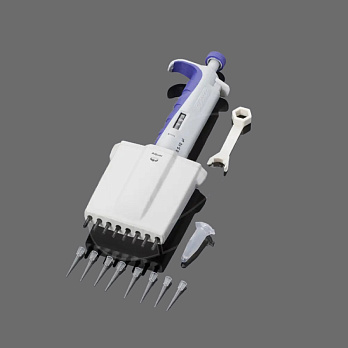 Автоматическая пипетка механическая 0,5-10 мкл 8-канальная, Glassco